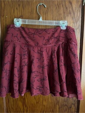 NWT Aeropostale Bow Mini Flare Skirt Size Large